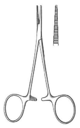 [IU-00607P] Premium micro-mosquito artery clamp, straight-length = 12 cm / 4-3 / 4 "