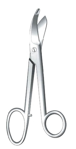 [IU-07235P] Tijera para vendaje Bruns premium, dentado - longitud = 24 cm / 9-1/2"