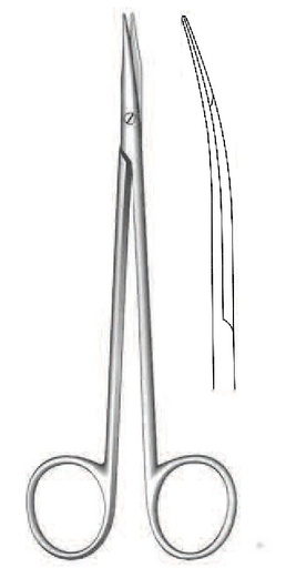 [IU-02722P] Tijera de disección Reynolds premium, curva - longitud = 18 cm / 7"