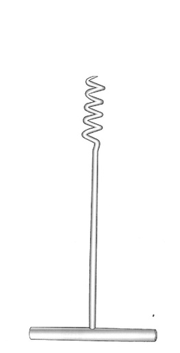 [IU-02188P] Tornillo para mioma Doyen premium con espiral pequeña - longitud = 17 cm / 6-3/4"