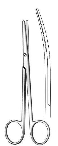 [IU-02468P] Metzenbaum Premium scissors, sharp / disregarded, curve