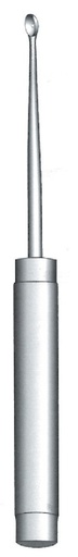 [IU-07610P] Premium Cobb Bone Curette with knurled handle - length = 28 cm / 11", angled = 45°, stainless steel