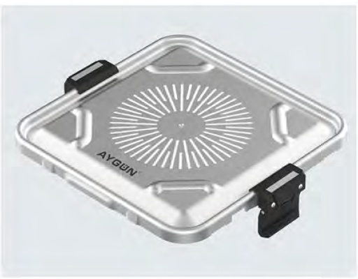 [IU6-630E] Perforated Model A1 lid 1/2 for sterilization container - 312 x 280 mm