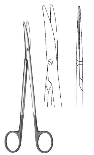 [IU-08581P] Super Cut Ligature Scissors - length = 11.5 cm / 4-1/2", Straight, One Blade Serrated, One Blade Like K