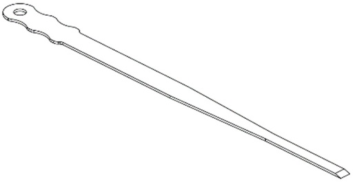 [IU-HRU-401.101S] Cincel recto largo 143 mm x 6mm x 1.19mm