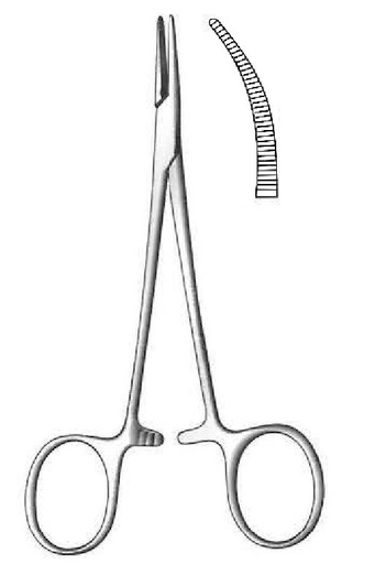 [IU-00939P / IU-00600P] Pinza para arteria Halsted-Mosquito premium, curva - longitud = 12,5 cm