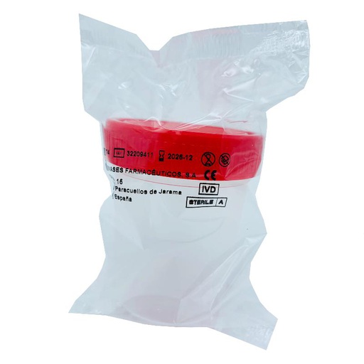 Colector de orina rojo - 120ML