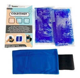 [IU-PACK-2BFC-1FCJ] Pack de 2 Bolsas de Gel Frío y Calor Reutilizables (26 x 15 cm) con Funda Multiposición en Caja de Tezaro Pharma