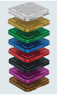 Tapa de Seguridad de Modelo Estándar de Tamaño Medio 1/2 para Contenedor de Esterilización - 317 x 285 mm