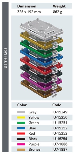 Tapa con Barrera Biológica de Modelo Dental para Contenedor de Esterilización - 325 x 192 mm