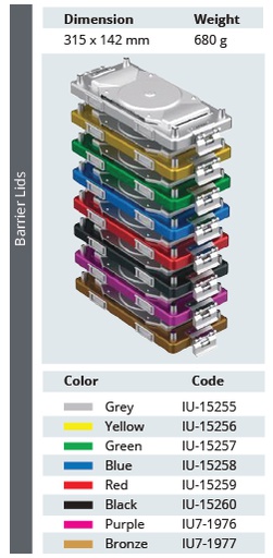 Tapa con Barrera Biológica de Modelo Mini para Contenedor de Esterilización - 315 x 142 mm