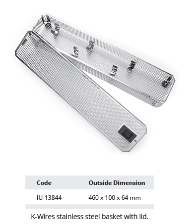 Cesta de Acero Inoxidable con Tapa para Tubo de Lavado