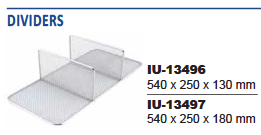 Three parts separator for containers and sterilization baskets