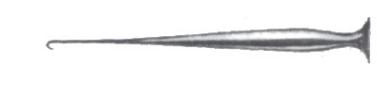 [IU-BH193] Micro Gancho para Iris de Bonn con Punta Atraumática de 3 mm - Longitud de 12,5 cm