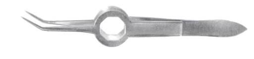 [IU-BH771] Pinza para Cuerpos Extraños de Schaaf, Puntas Anguladas - Longitud de 9,5 cm