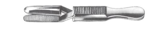 [IU-BH380] Pinza Bulldog de Dieffenbach con Puntas Rectas y Dentadas - Longitud de 3,8 cm