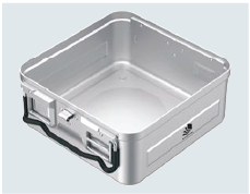 Base de Contenedor para Esterilización de Modelo Barrera B3 con Sistema Bio Stop de Aluminio - Tamaño Medio 1/2 - 310 x 272 x H mm