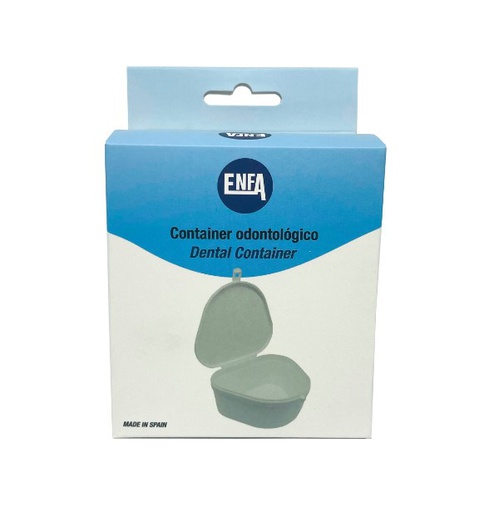 Estuche Contenedor para Ortodoncia y Prótesis Dental en Blanco o Verde con Caja de Enfa - 87 x 100 x 45 mm