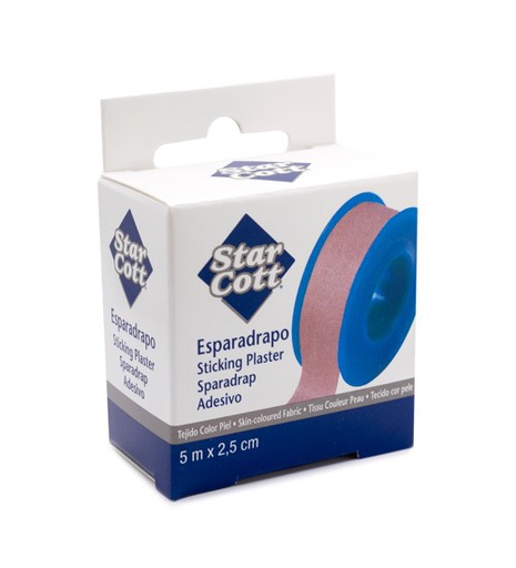 [IU-ESP-5MX2] Esparadrapo de Tela para Heridas Color Piel - 5m x 2,5cm
