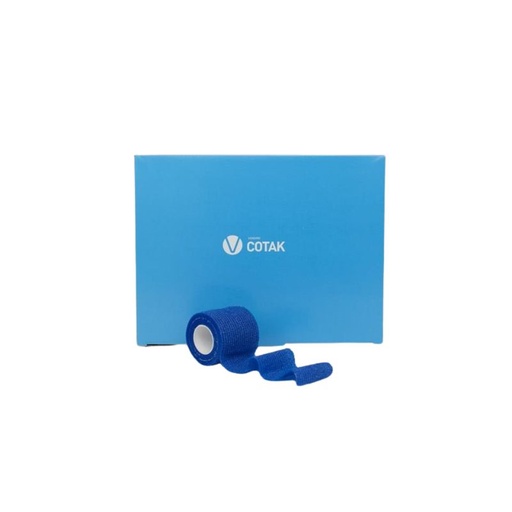 [IU-V11516-AZ] Vendari COTAK Venda Elástica Cohesiva de Compresión y Fijación Azul de 5 cm x 4,5 m - Caja Individual
